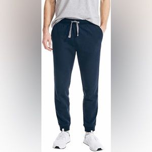Nautica Pants Nautica Mens Midweight Fleece Jogger Navy Medium